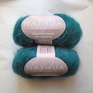 Nashua Creative Focus Kid Mohair Yarn in Teal - Lot of 2